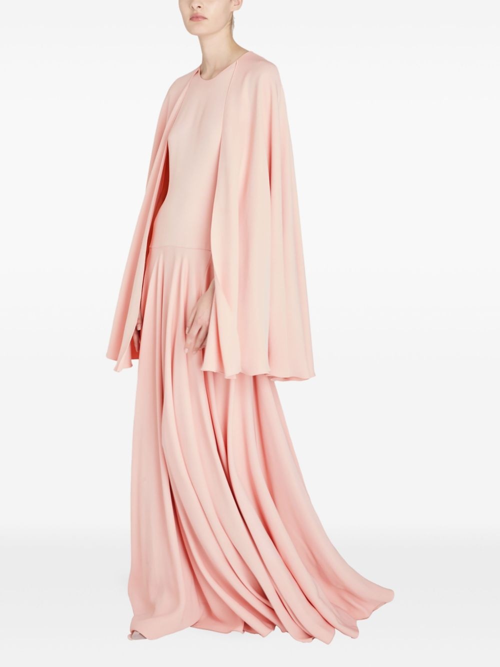 pleated cape dress - 6