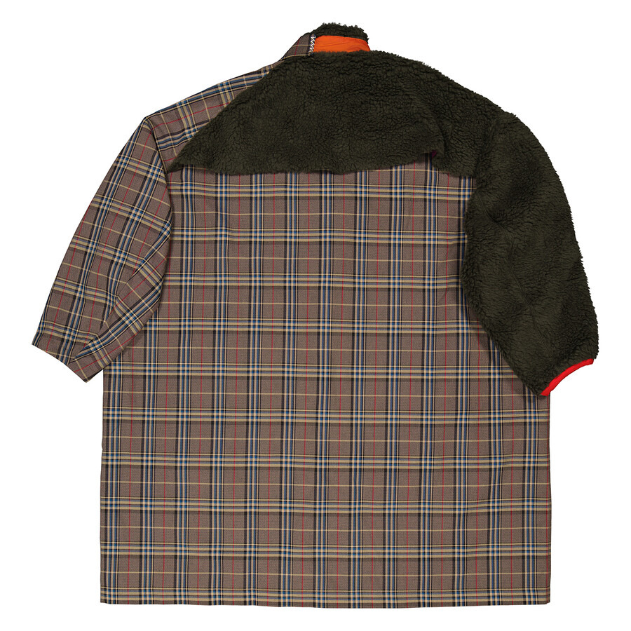 Kolor Ladies Glen Plaid Panelled Single-Breasted Coat - 2