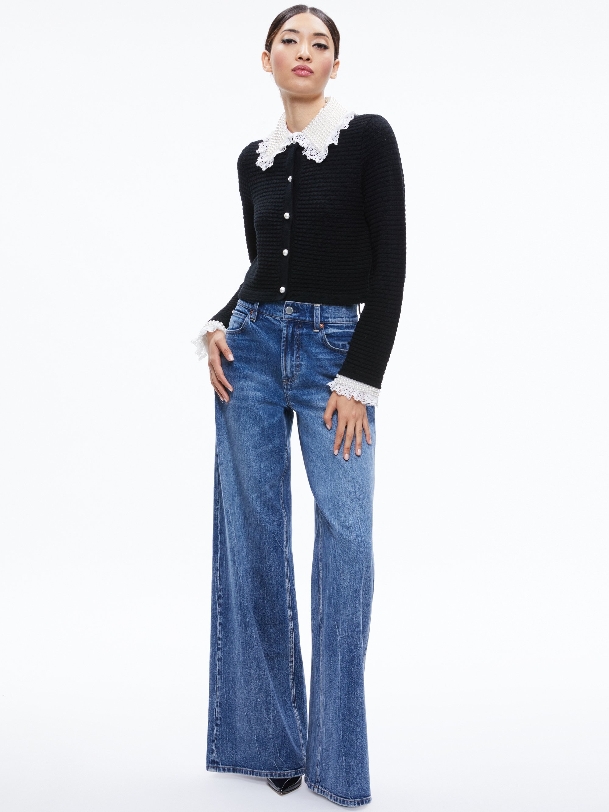 NOELLA EMBELLISHED COLLARED CARDIGAN - 4