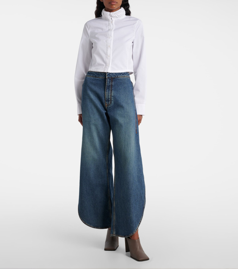 Alaïa Petal mid-rise barrel-leg jeans outlook