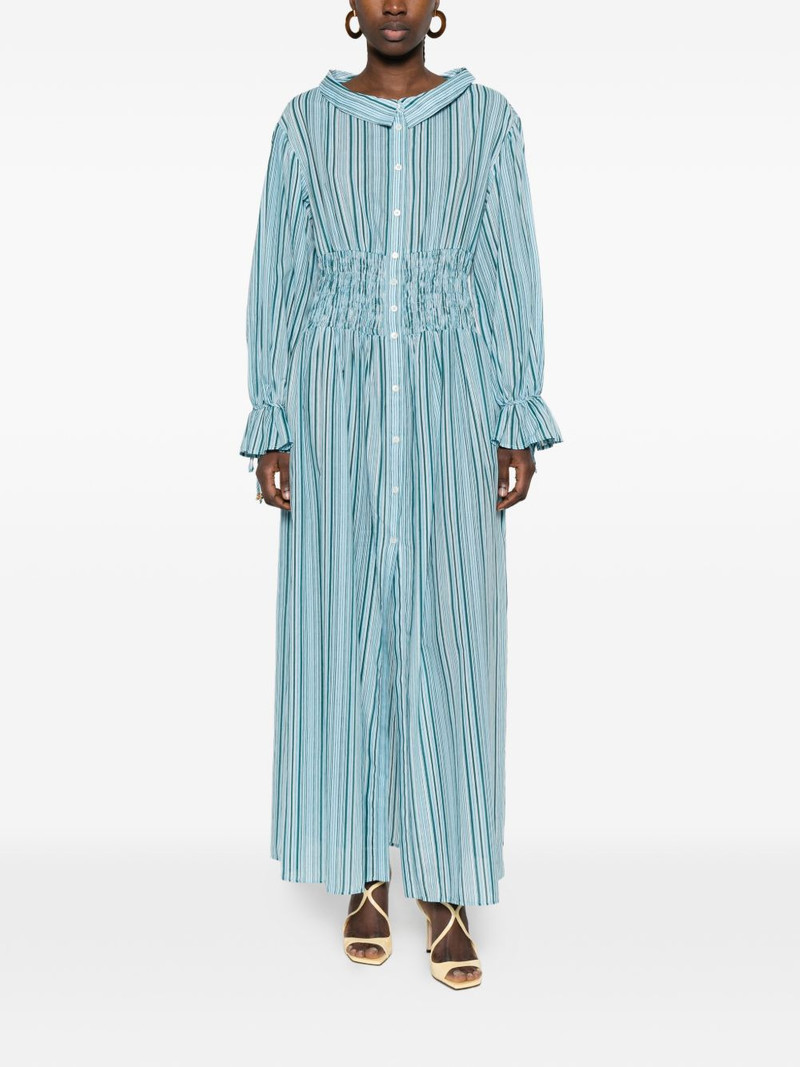 PINKO striped ruffle maxi dress outlook