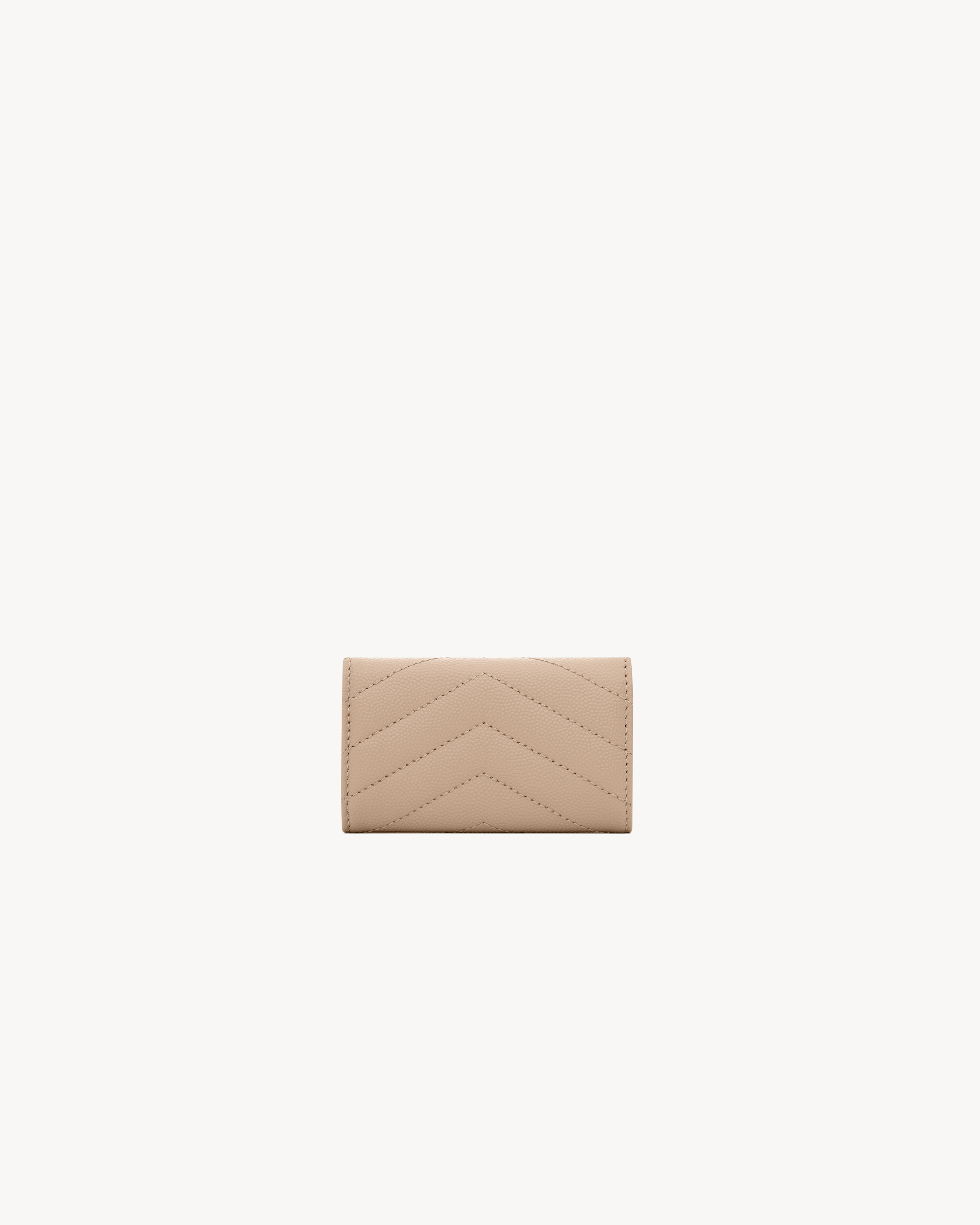 CASSANDRE MATELASSÉ SLIM KEY CASE IN GRAIN DE POUDRE LEATHER - 2