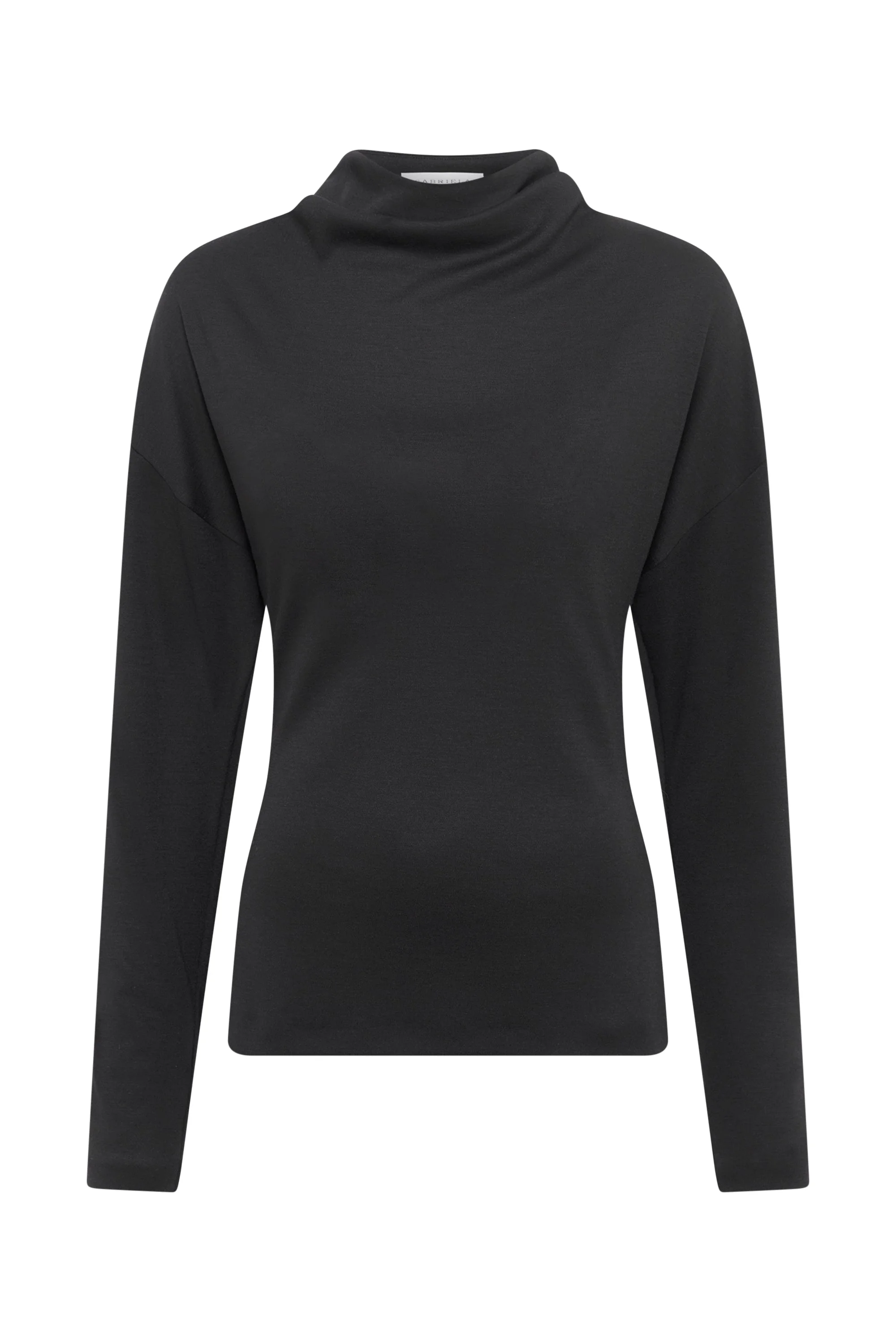 Paget Top in Black Cashmere Jersey - 1
