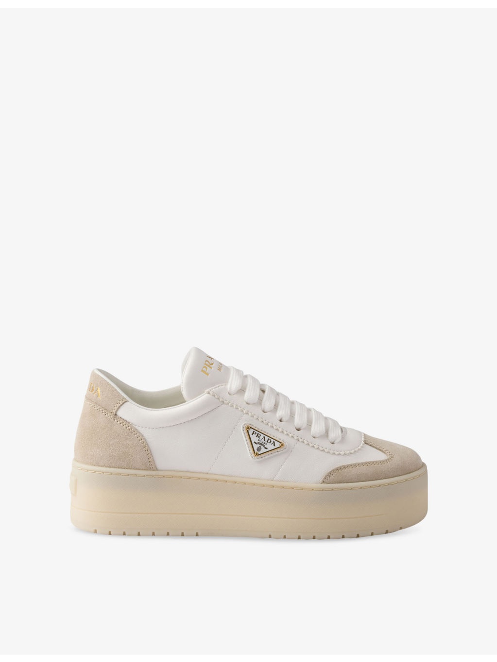 Downtown Bold Leather and Suede Low-Top Trainers - 1
