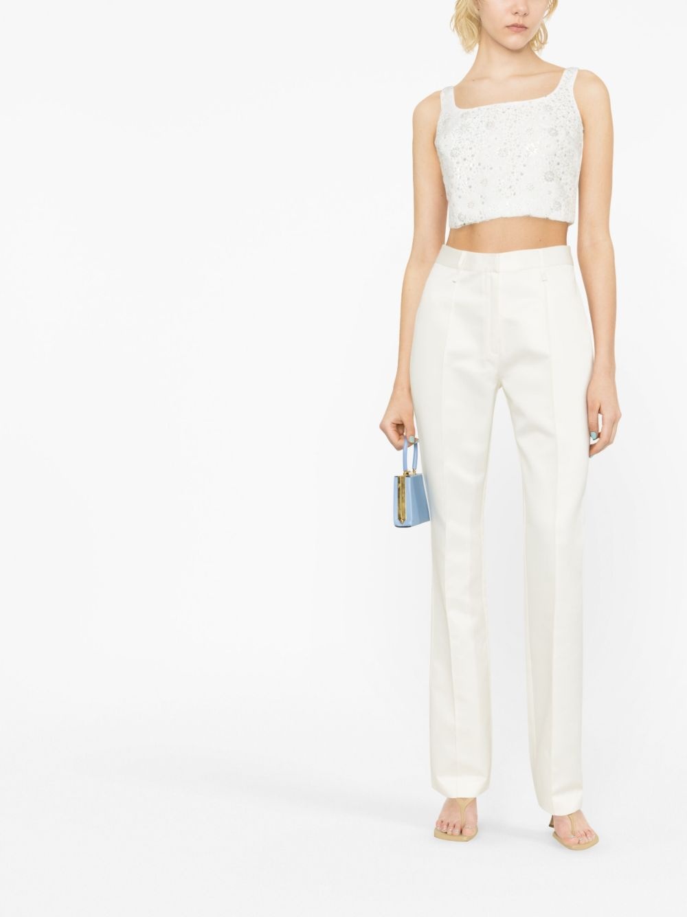 recycled polyester high-waisted trousers - 2