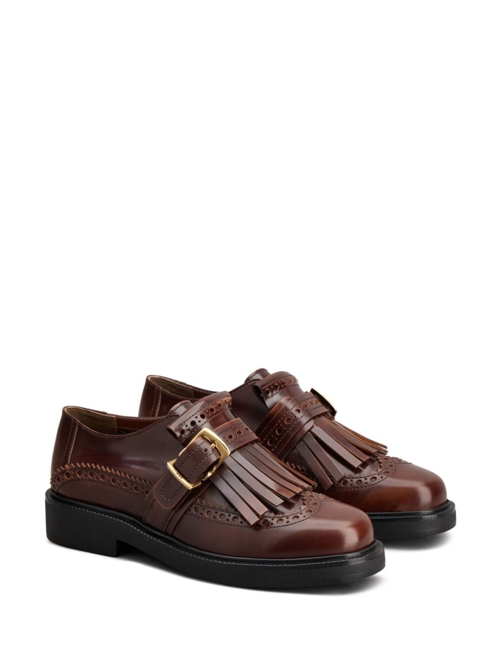 leather brogue shoes - 2