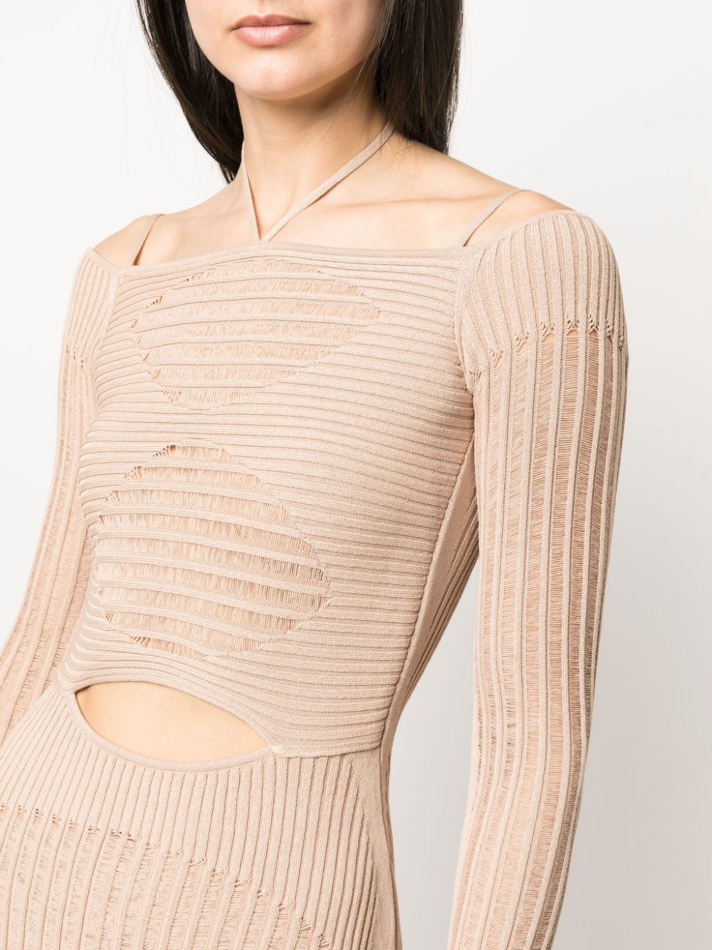 ribbed-knit mini dress - 5