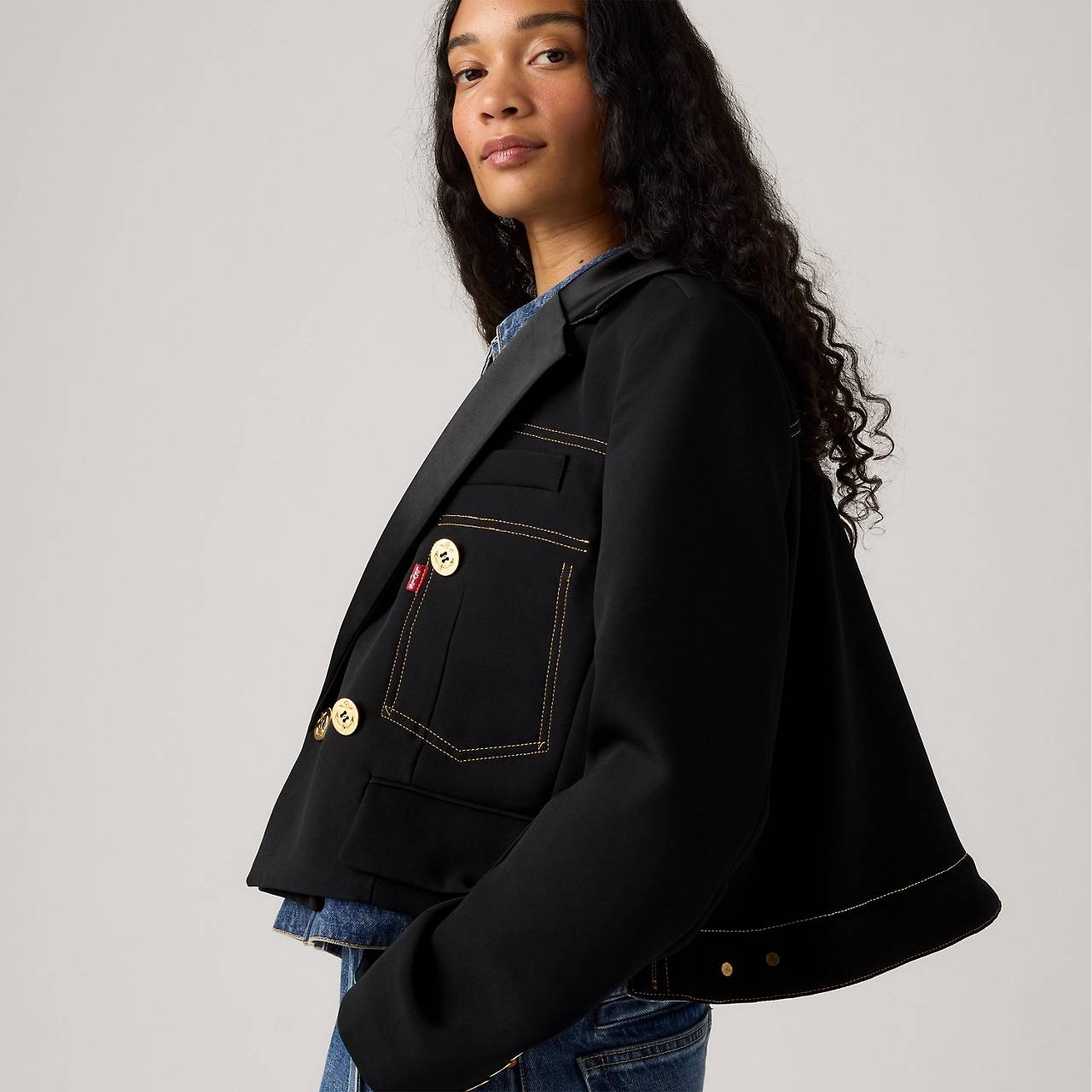 LEVI’S® X SACAI WOMEN’S DENIM X METELASSE TWILL JACKET - 6