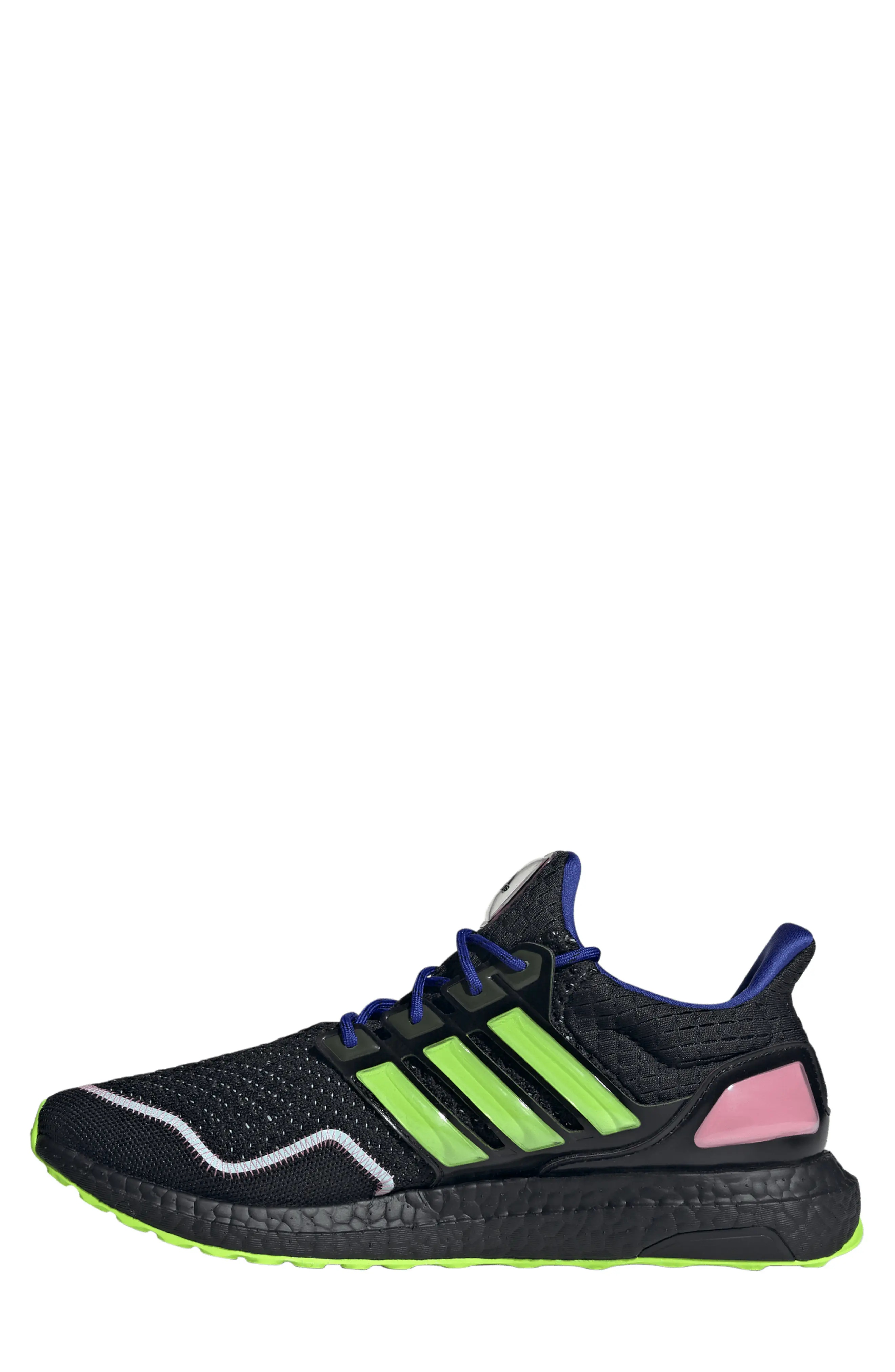 Ultraboost 1.0 Running Sneaker in Black/Lucid Lemon/Bliss Pink - 6