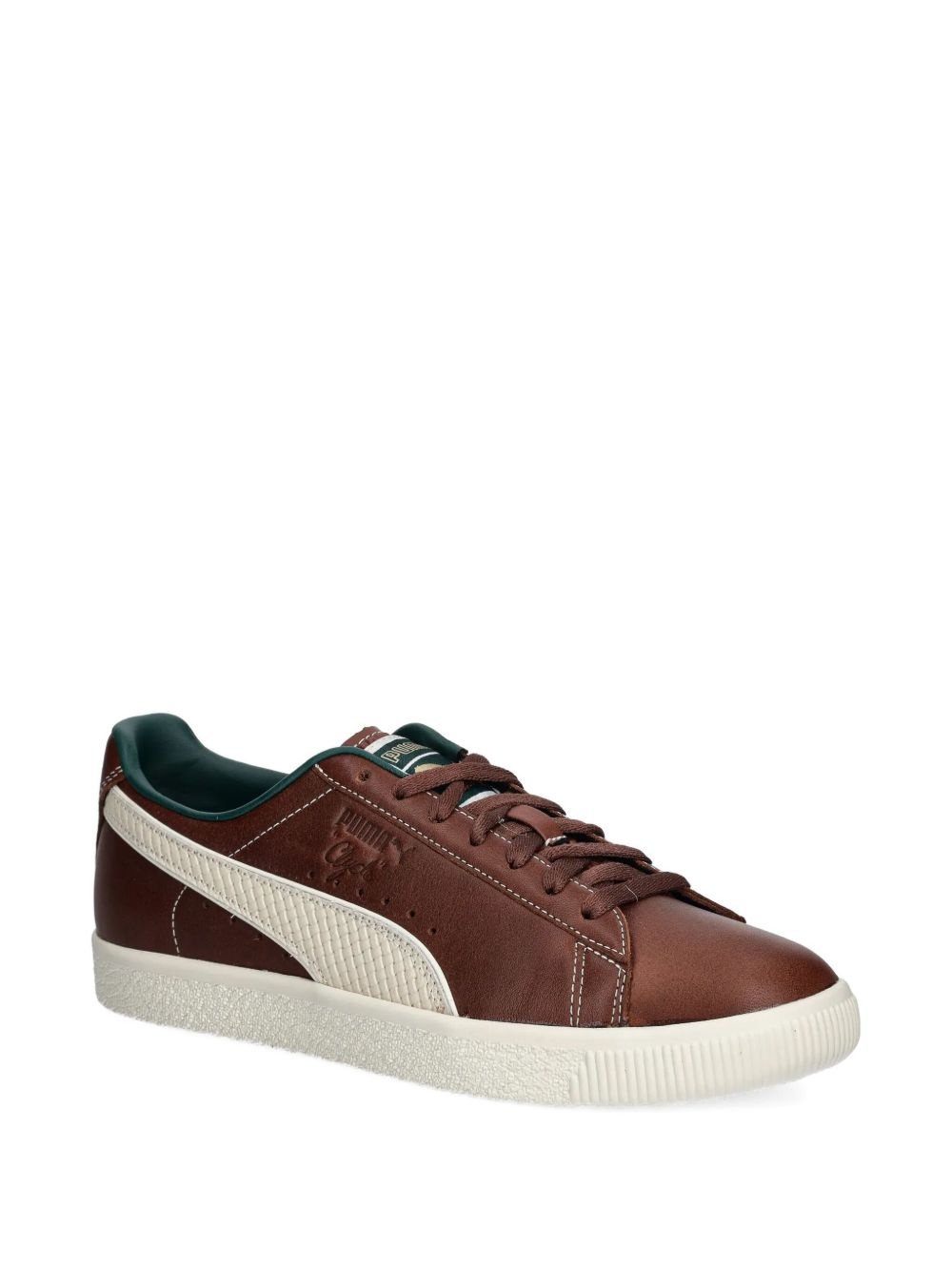 Clyde leather lace-up sneakers - 2
