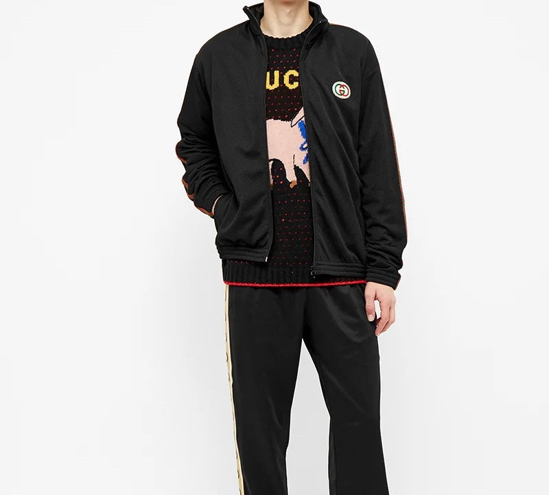 Gucci Mesh Oversize Jacket With Patch 'Black/Multicolor' 599359-XJB1N-1082 - 3