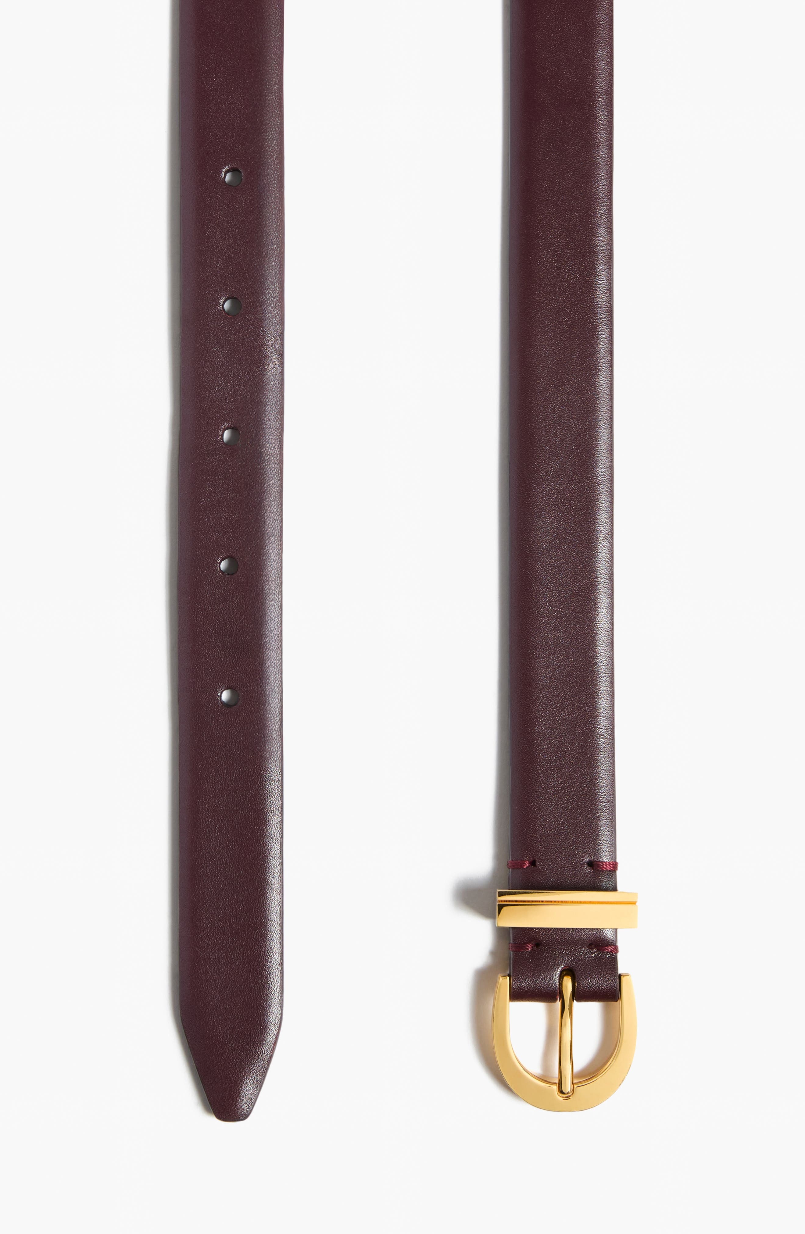 Khaite Luna Leather Belt in Bordeaux 531 at Nordstrom - 2