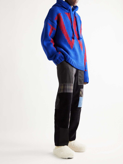 JW Anderson Logo-Intarsia Wool Hoodie outlook