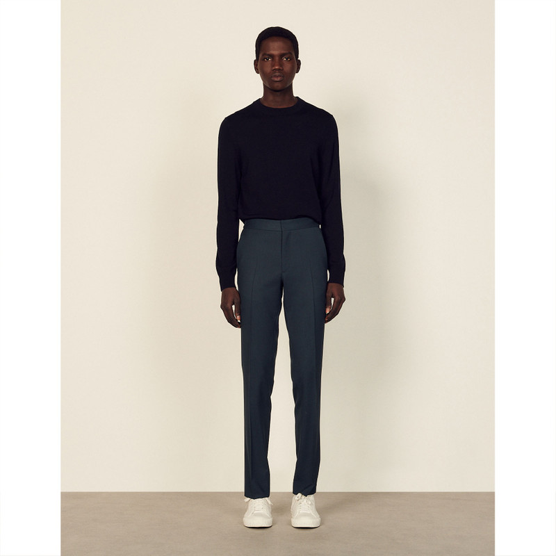 Straight-leg virgin wool pants 7