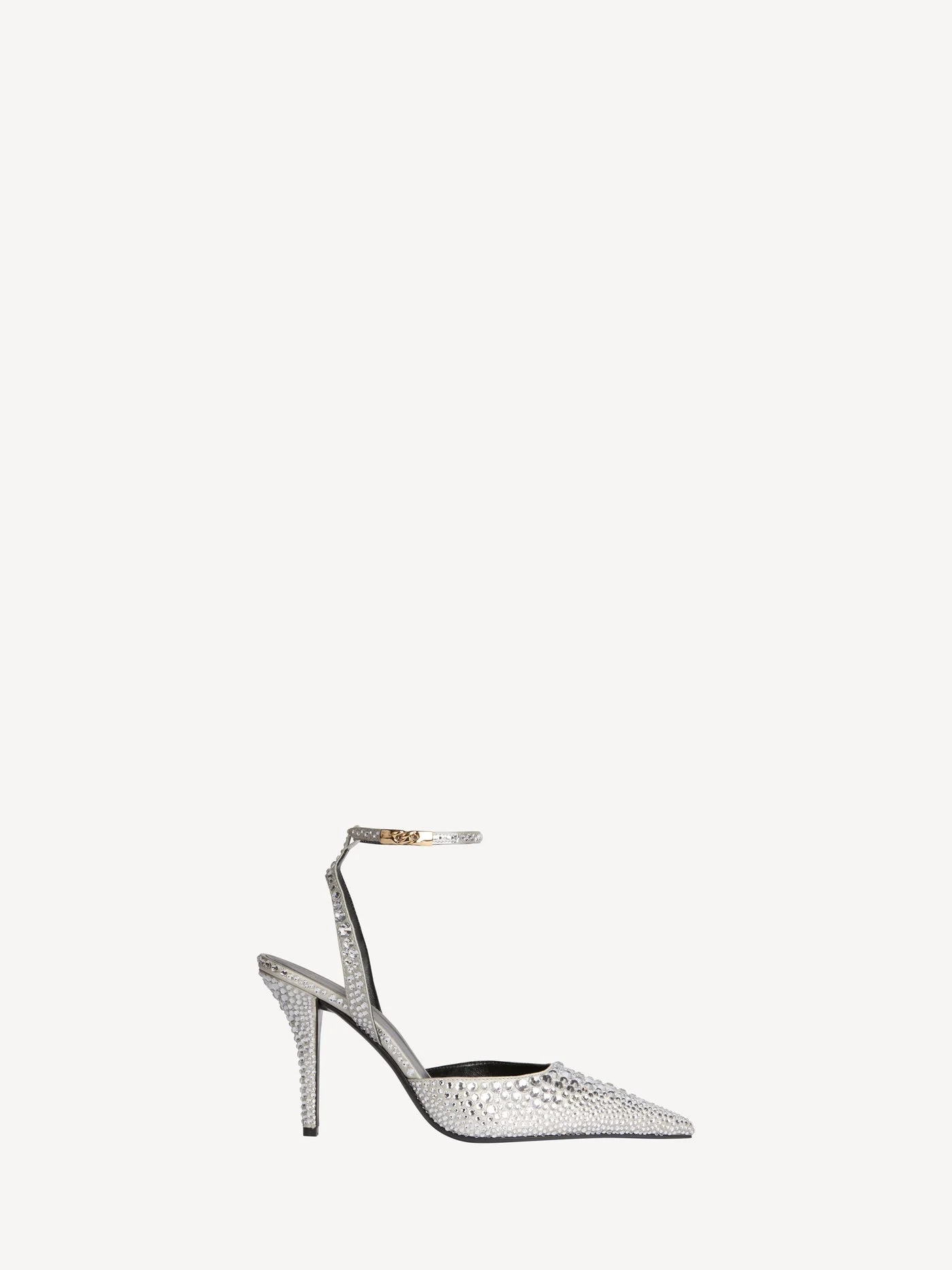Strappy satin courts with crystals - 1
