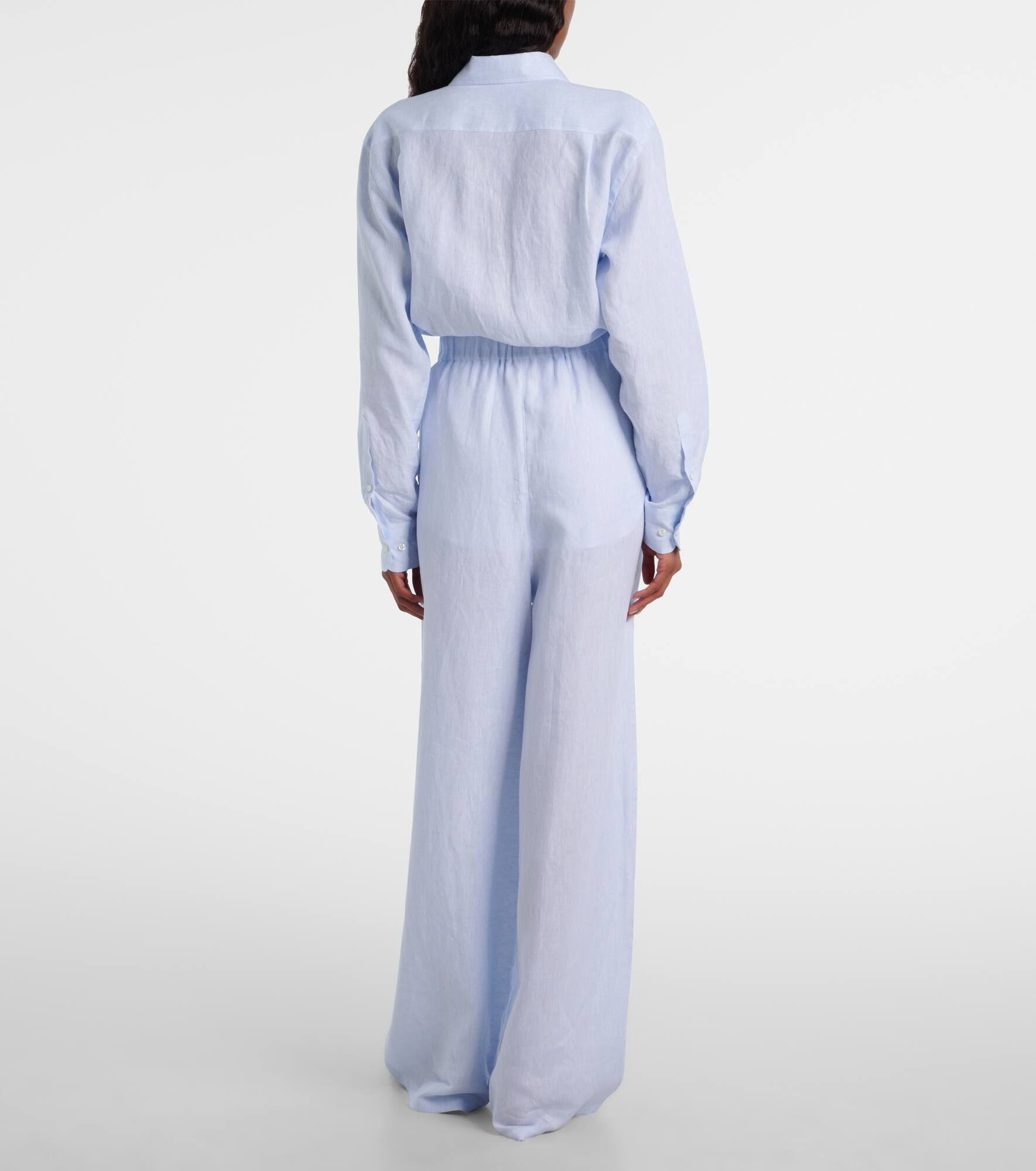 Valerio high-rise linen wide-leg pants - 3