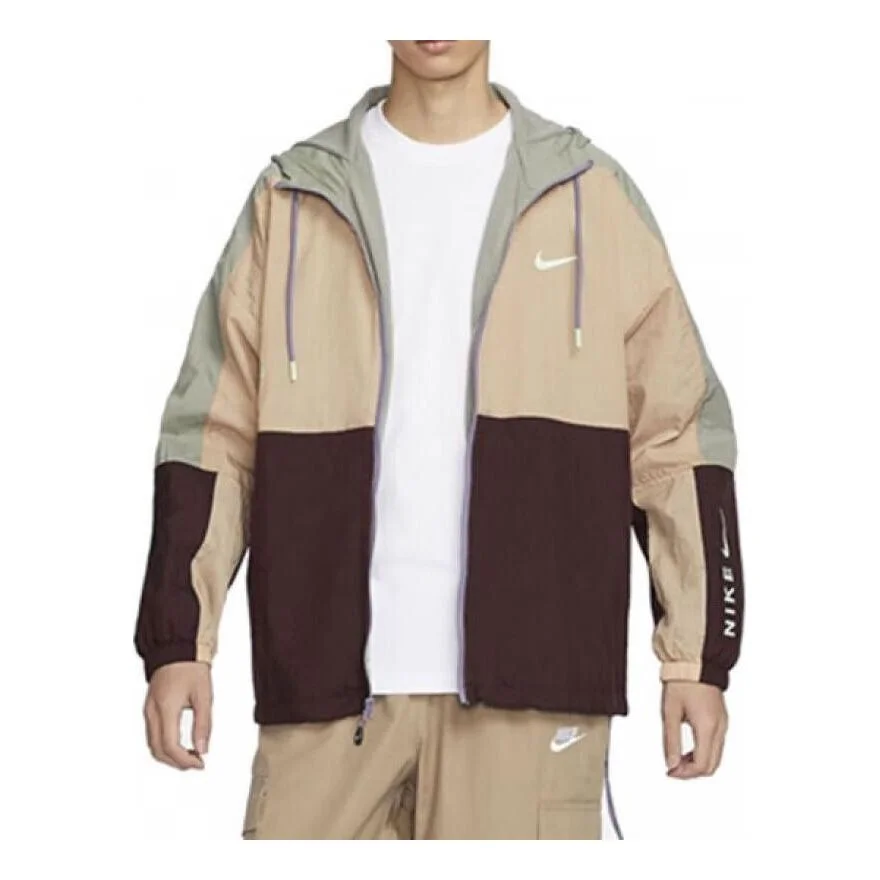 Nike Sportswear Woven Hooded Jacket Asia Sizing 'Hemp' HF6170-200 - 1