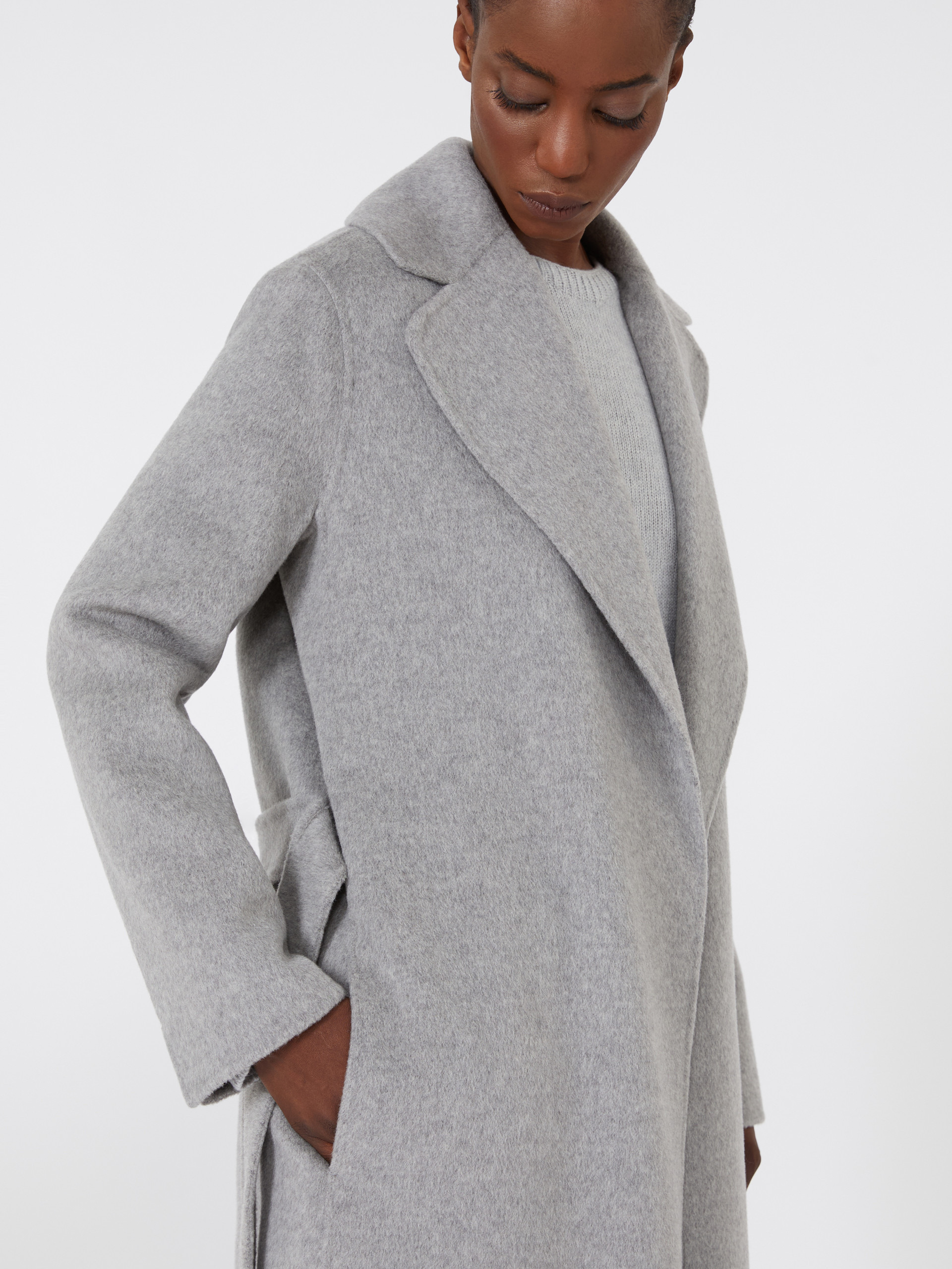 PAOLA Wool and cashmere coat with belt - 5