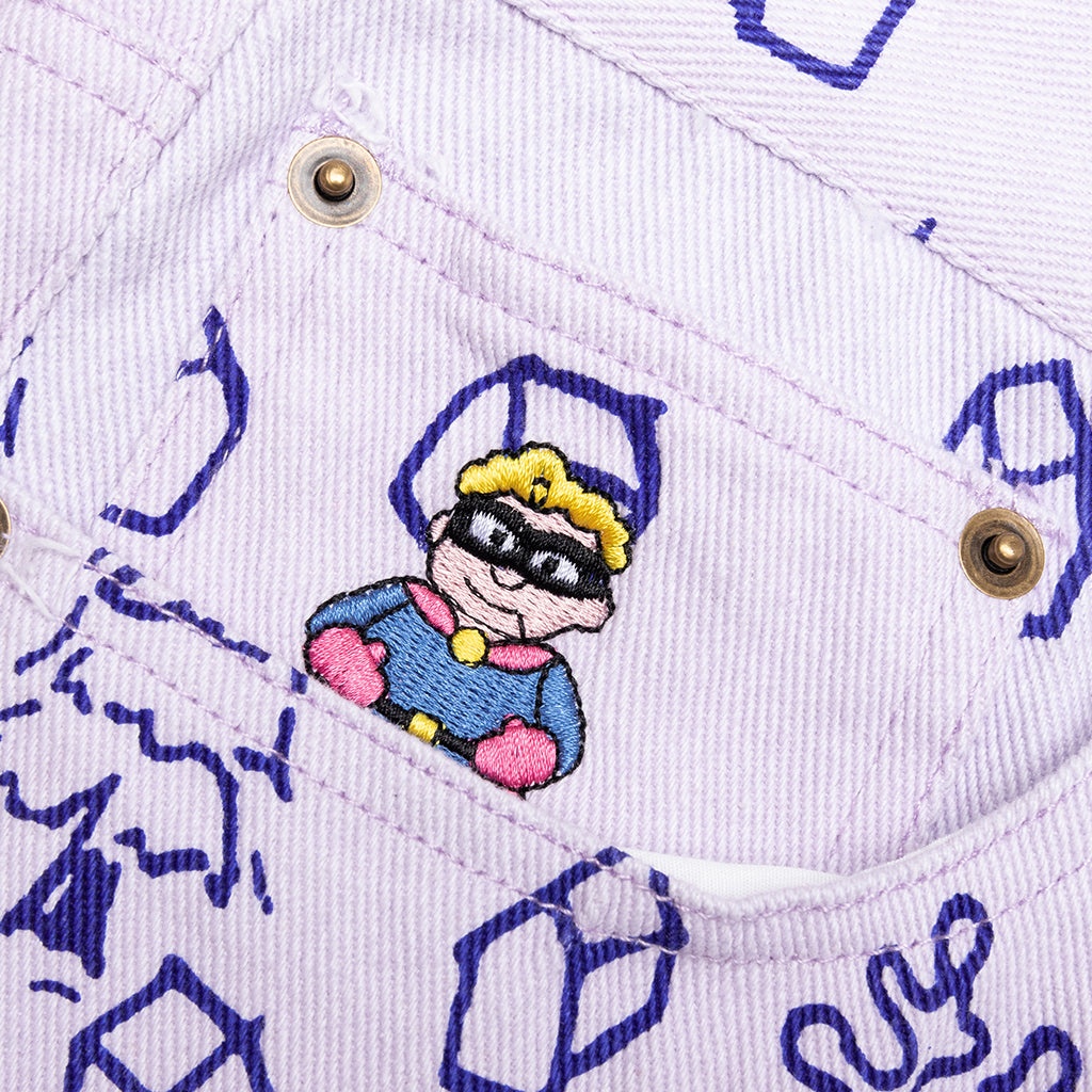 DOODLE DRAWING PANTS - WHITE - 3