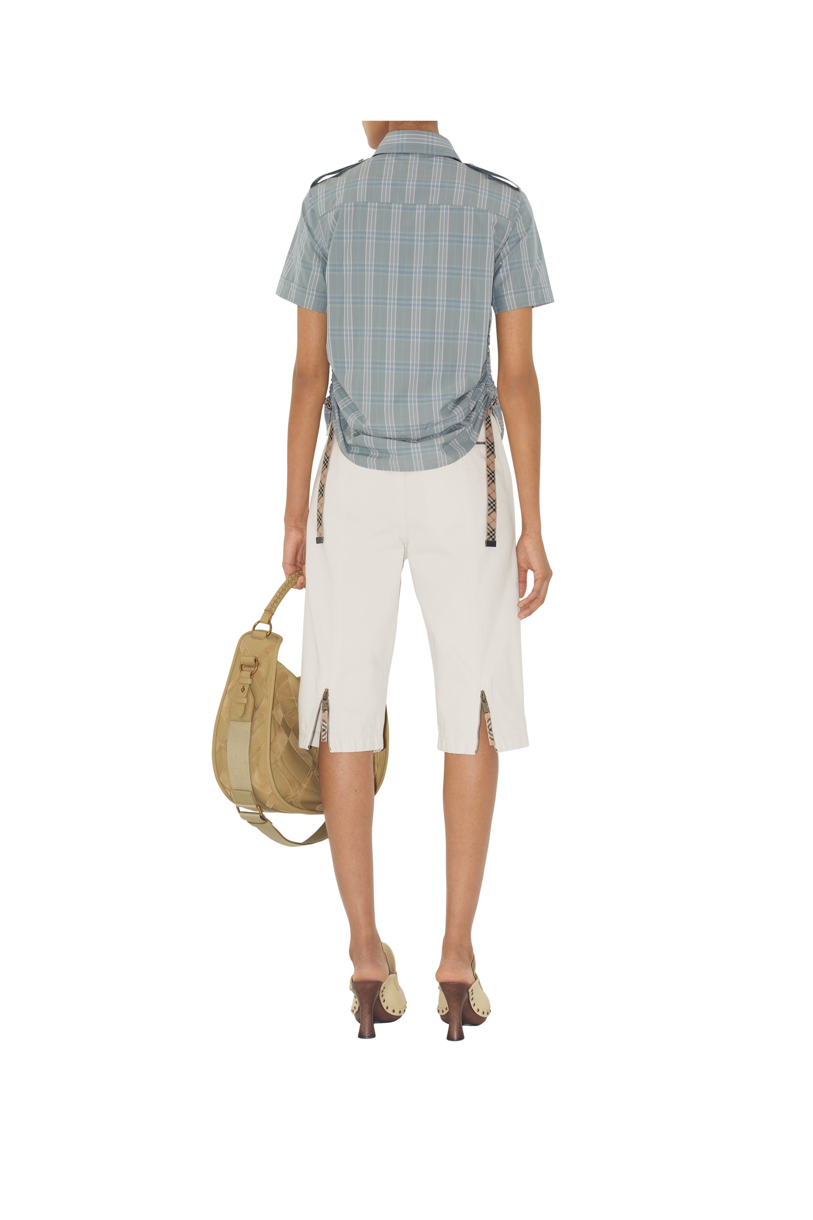 burberry Check Cotton Shirt in Drizzle at Nordstrom - 6