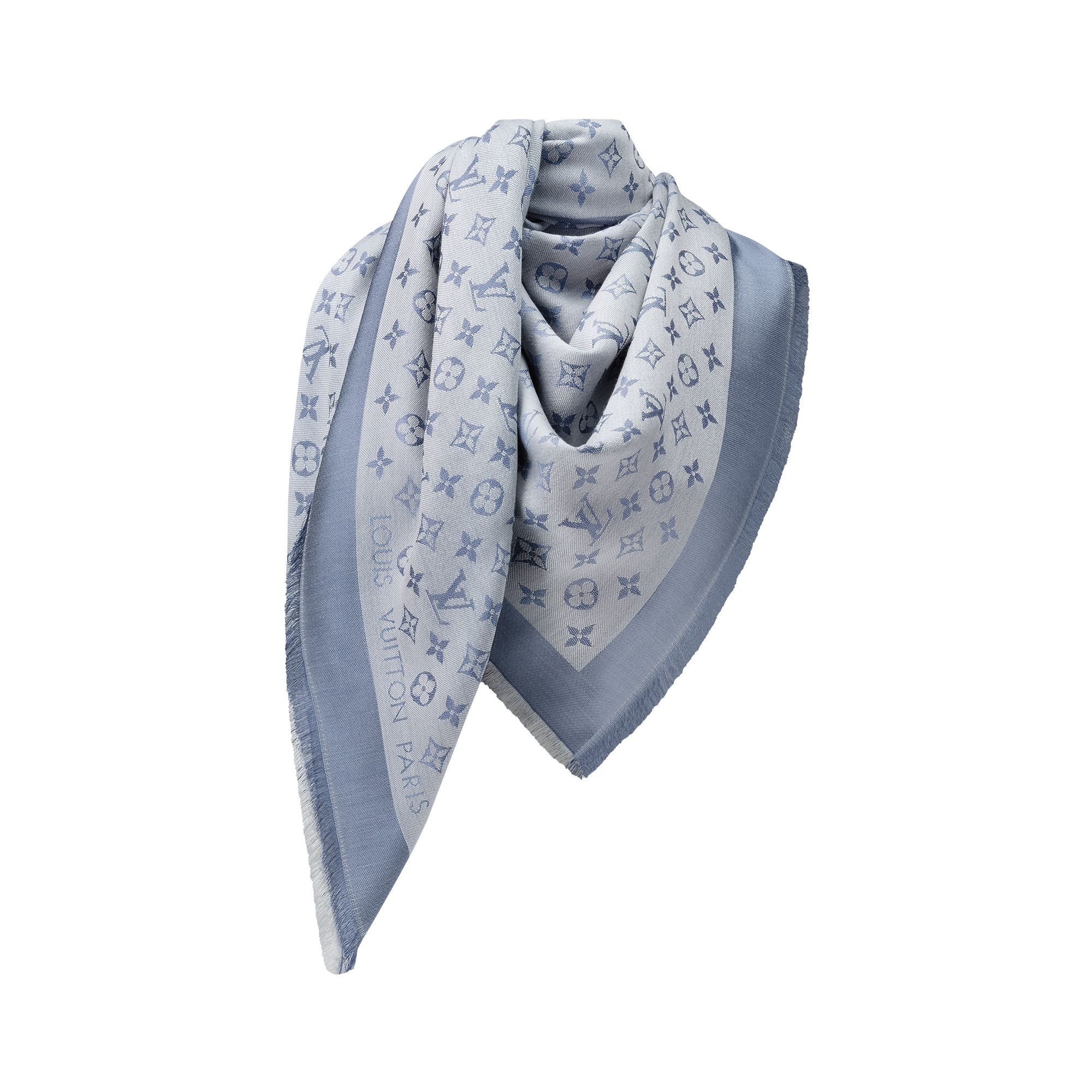 Monogram Denim Shawl - 2