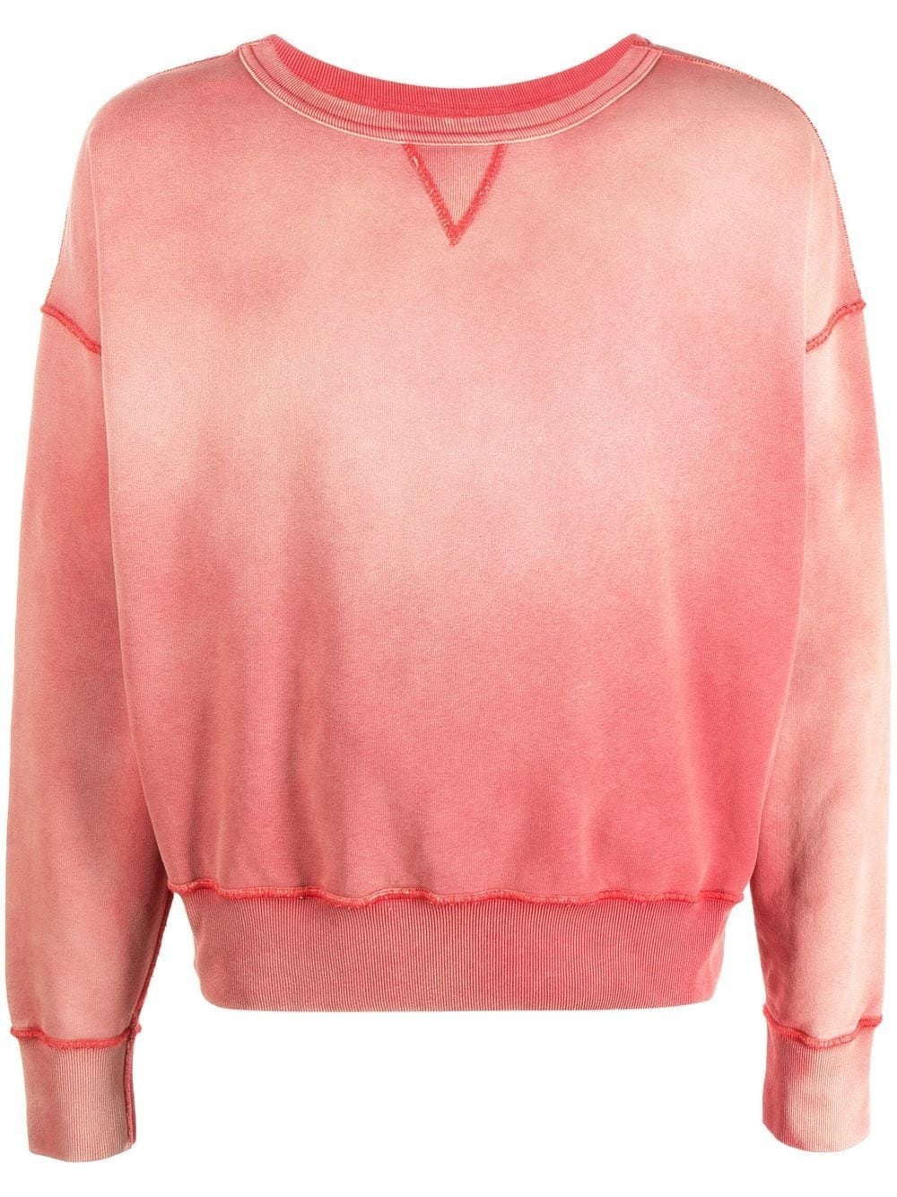 faded-effect cotton sweatshirt - 1