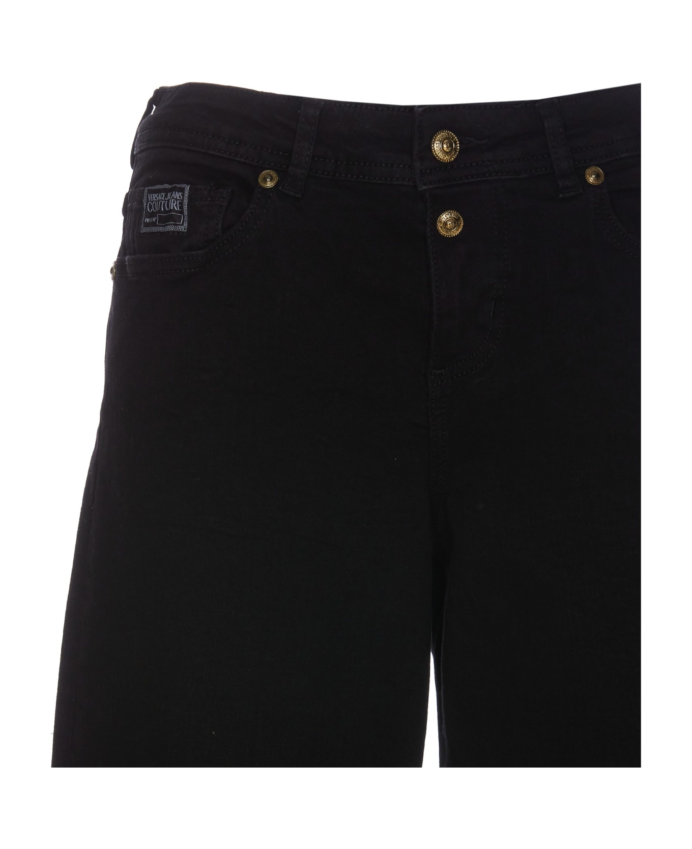 Flare Jeans With Logo Decorations - 4