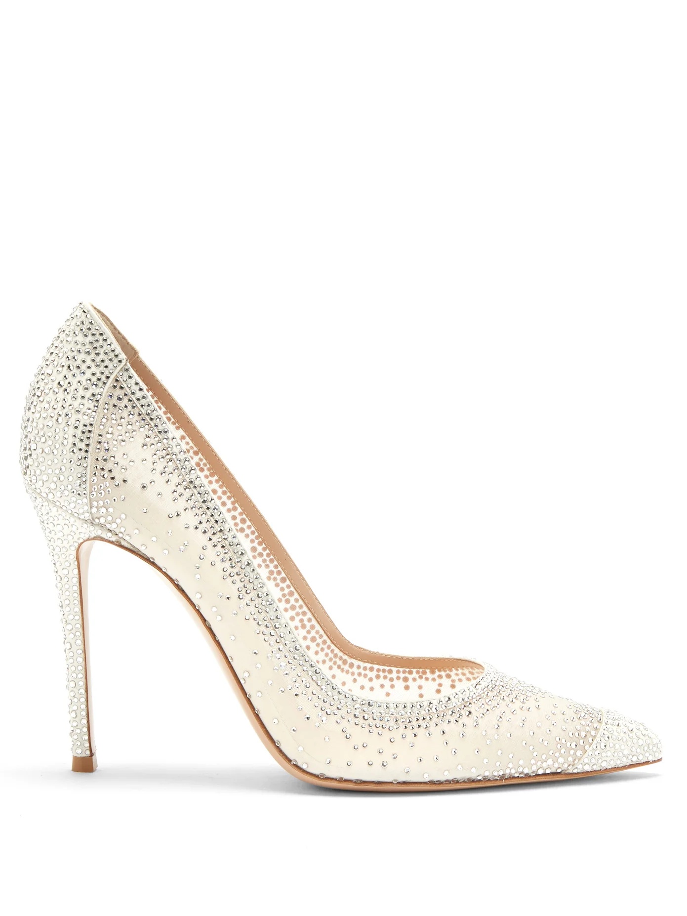 Rania cystal-embellished suede pumps - 1