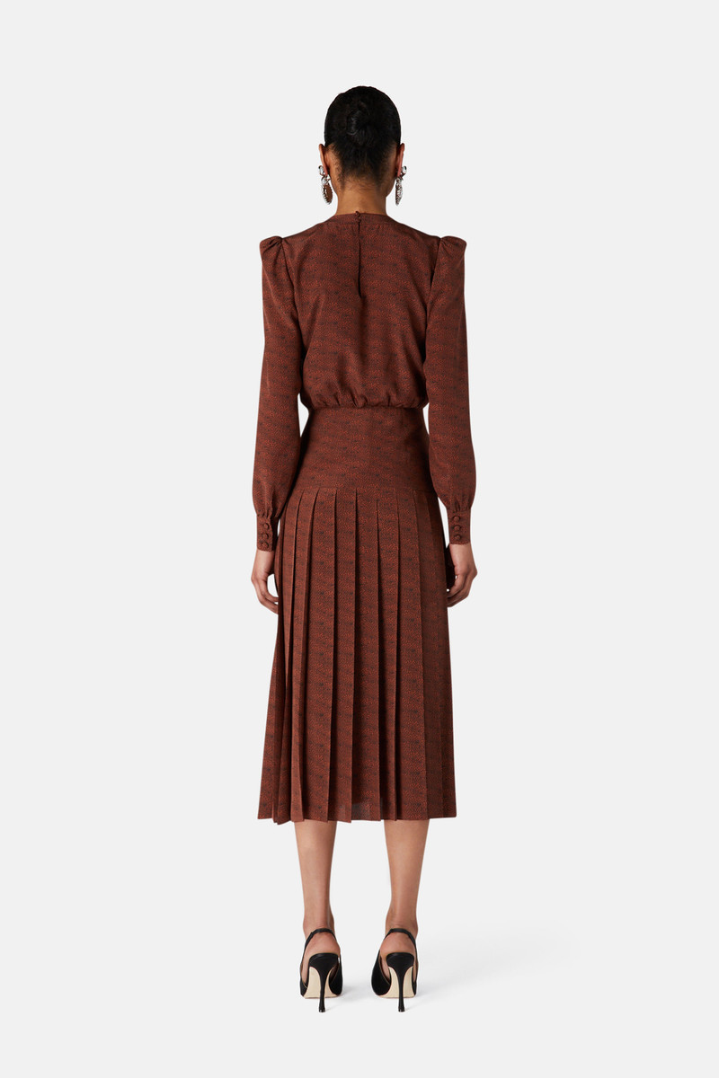 SMALL LEOPARD PRINT PLEATED DRESS 4