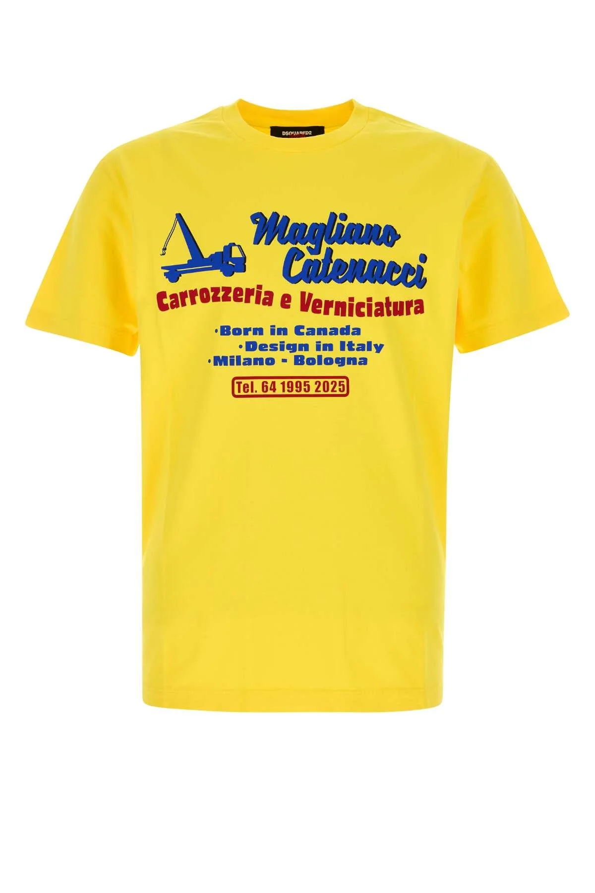 Dsquared Men Yellow Cotton Dsquared X Magliano T-Shirt - 1