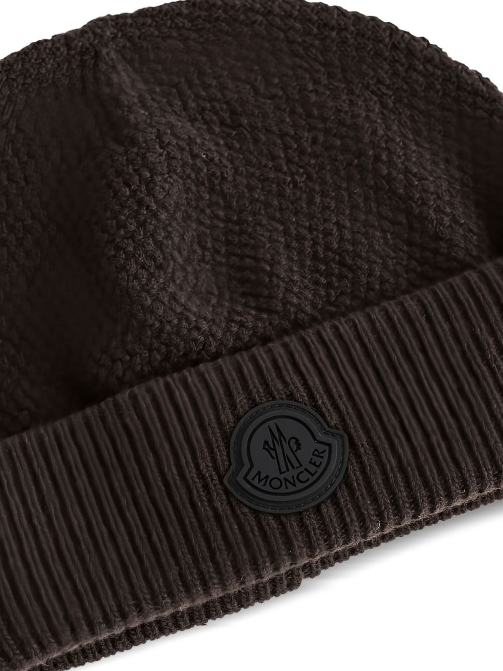 logo-patch ribbed-brim beanie - 2