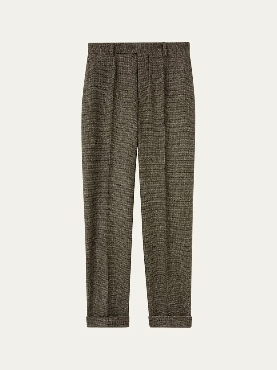 Louis Wool Straight-Leg Ankle Trousers - 1