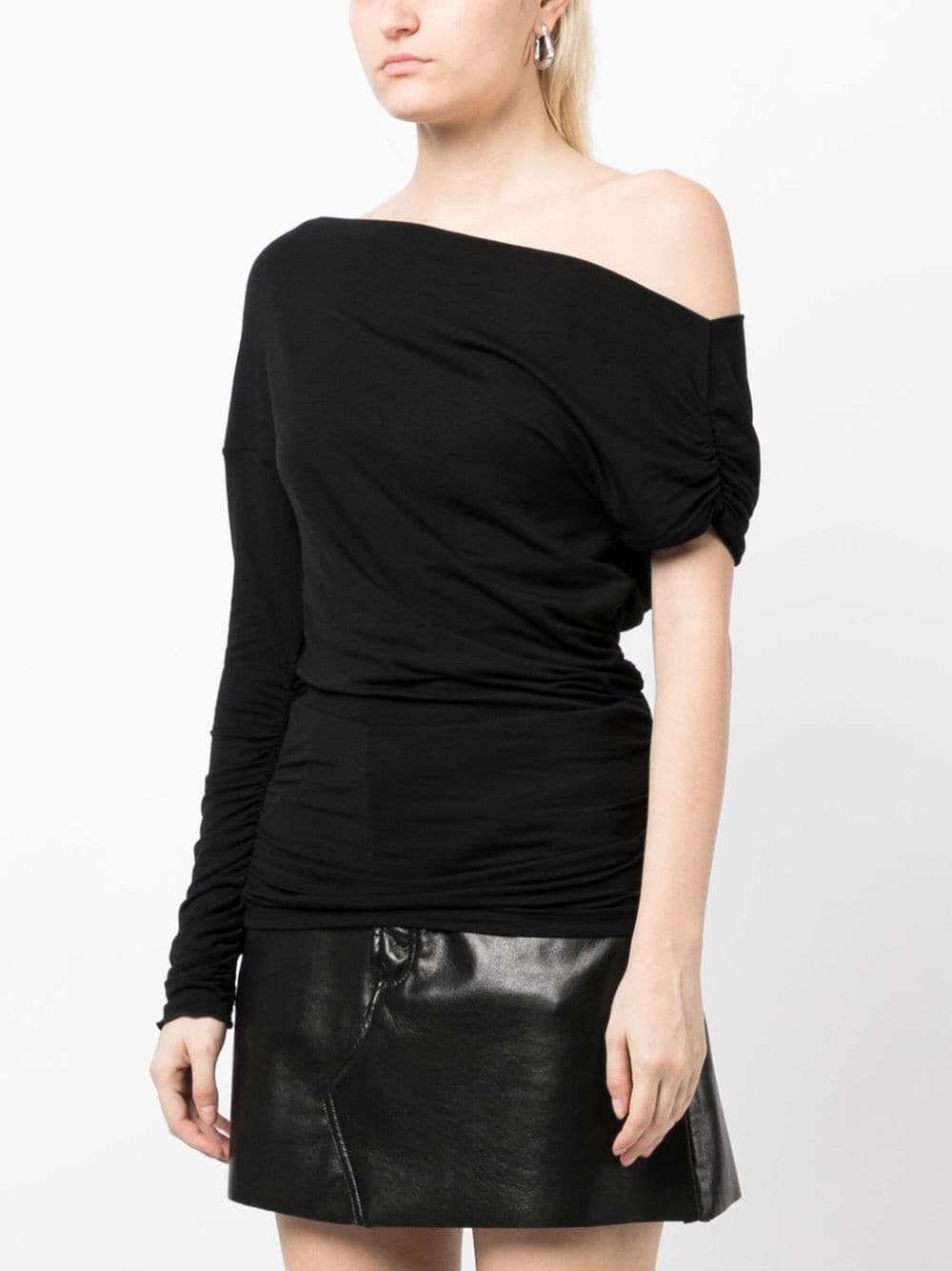 asymmetric gathered top - 3