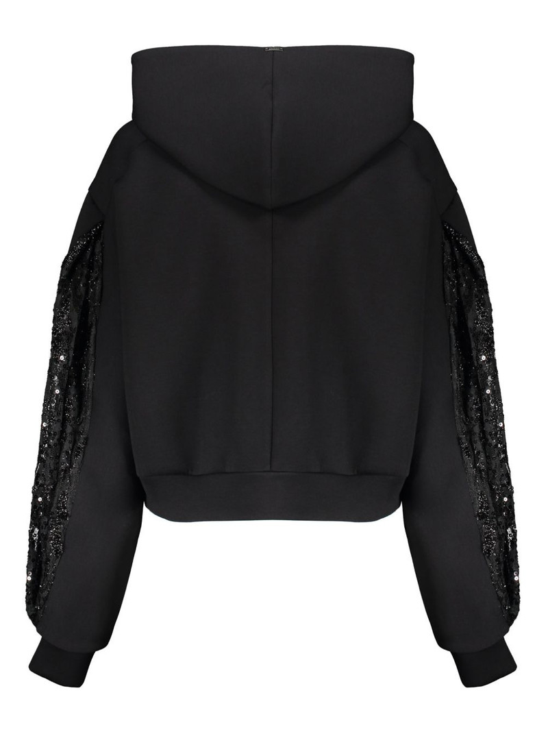Herno sequin-embellished hoodie outlook