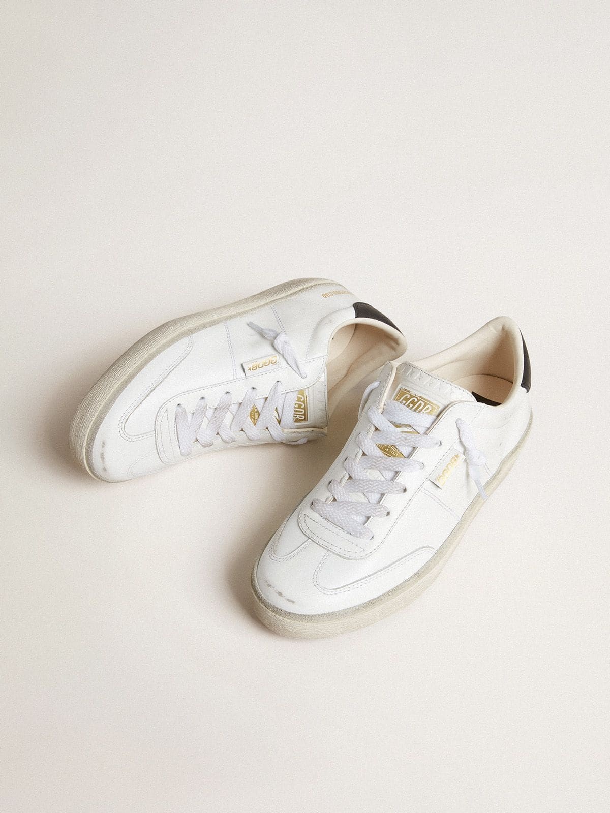 Men's Soul Star in white leather with black leather heel tab - 2