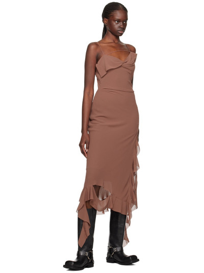 Acne Studios Brown Ruffle Dress outlook