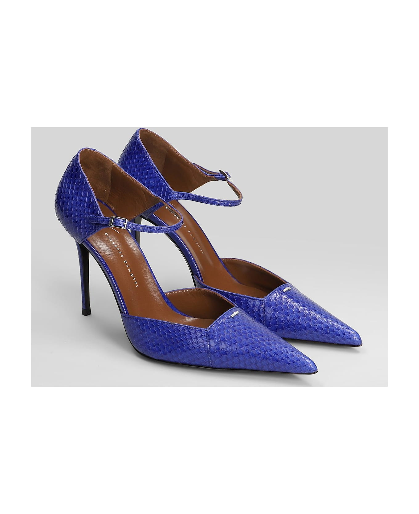 Raquel D Orsay 105 Pumps In Blue Leather - 2