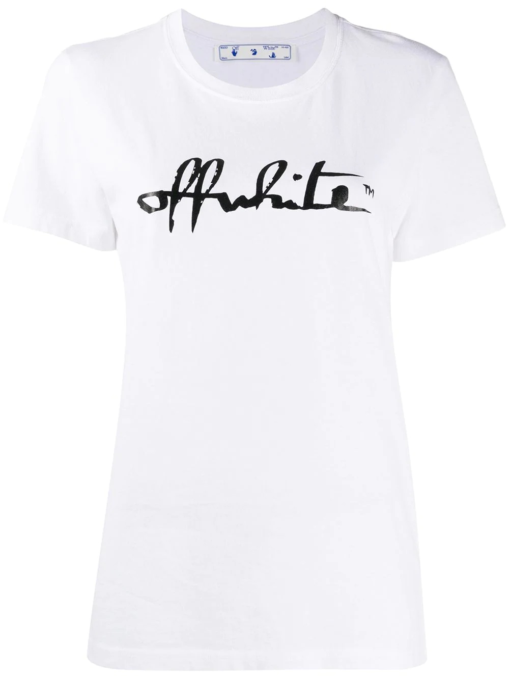 script logo print T-shirt - 1