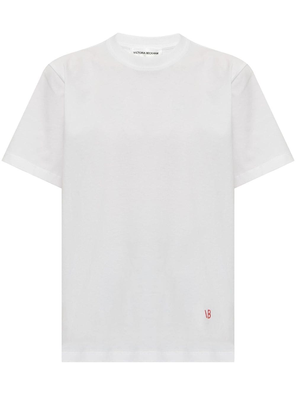 logo-embroidered cotton T-shirt - 1
