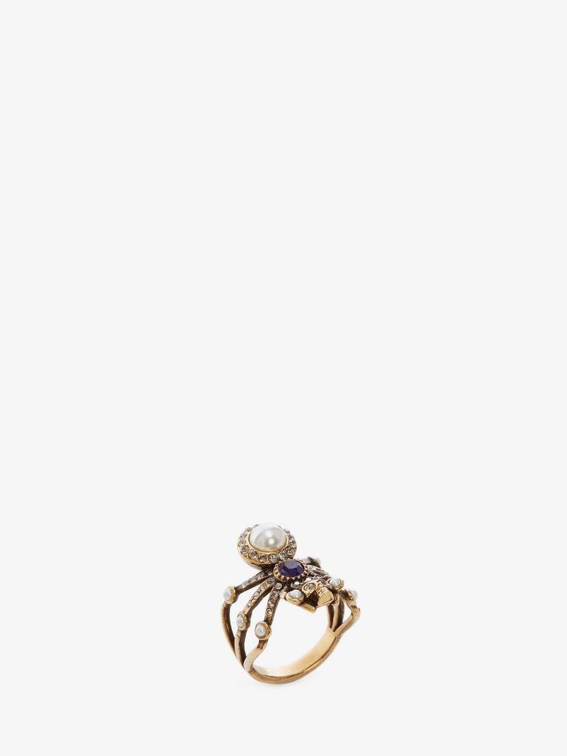 Spider Ring in Antique Gold - 2