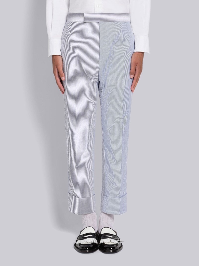 Fun-Mix Seersucker Classic Backstrap Trouser 1