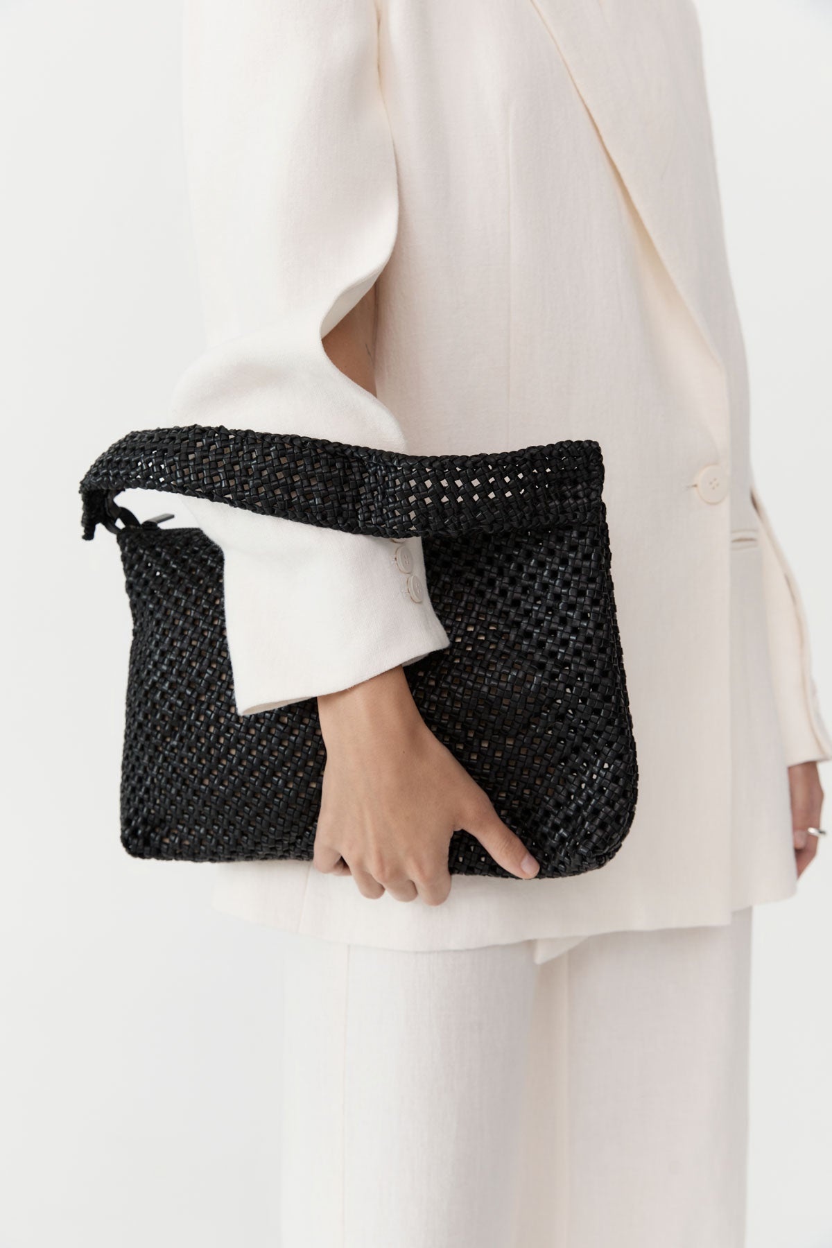 Macrame Shoulder Bag - Black - 3