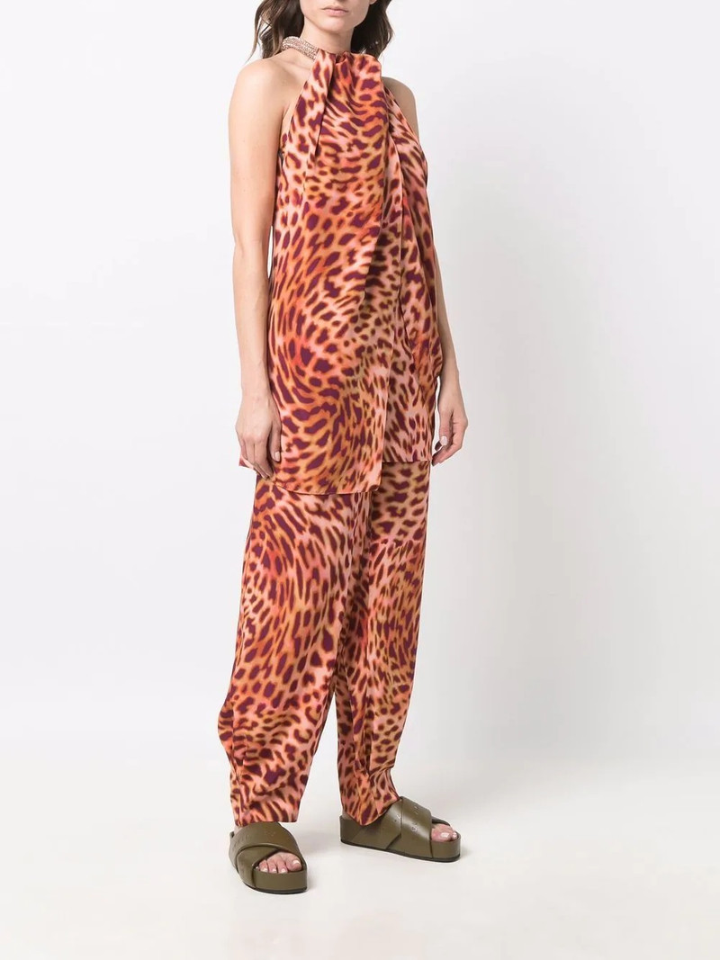 leopard-print halterneck top 3