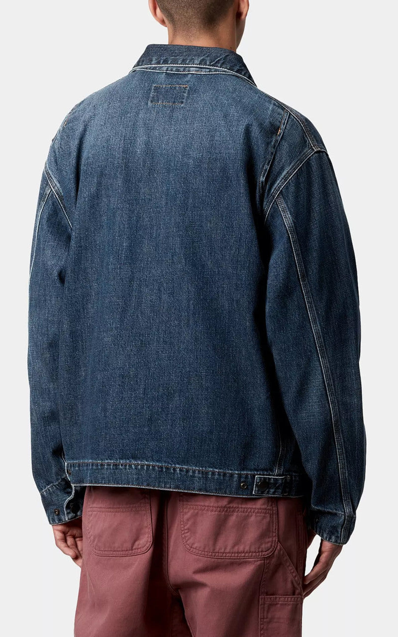 OG DETROIT JACKET CAMANO DENIM BLUE DARK USED - 5