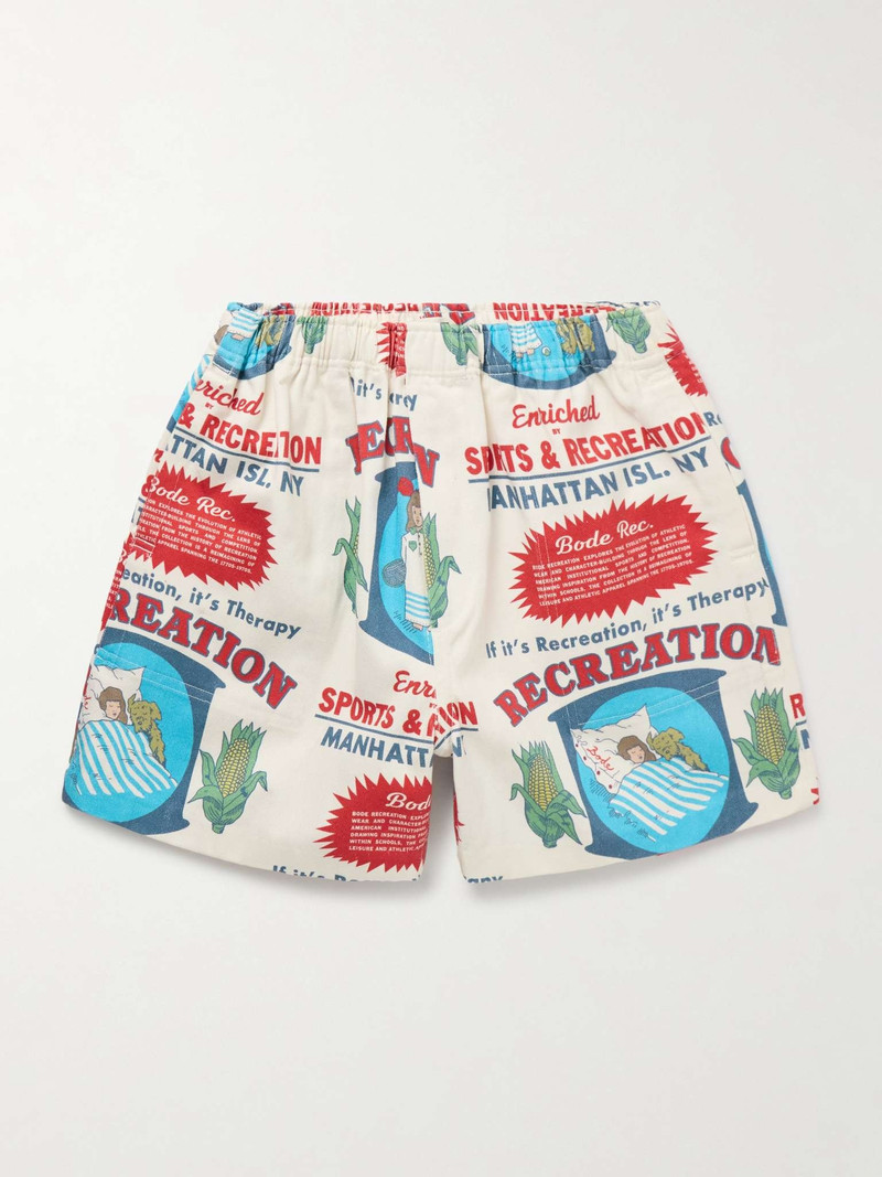 Rec. Enrichment Straight-Leg Printed Cotton-Twill Shorts - 1