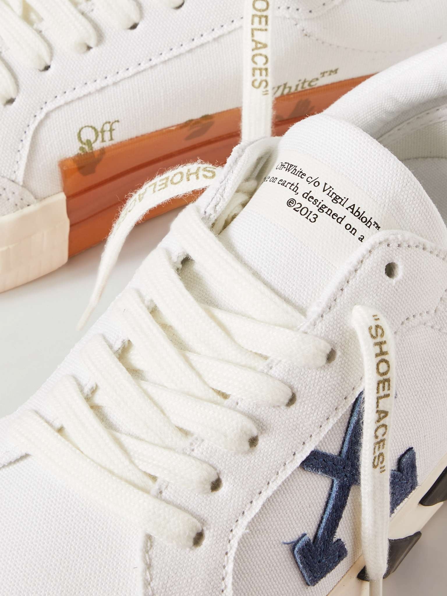 Suede-Trimmed Canvas Sneakers - 6