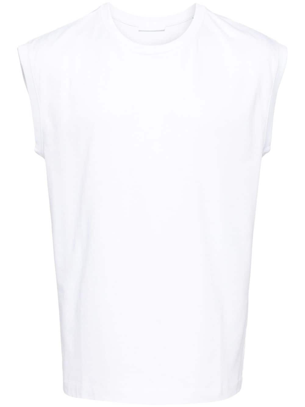 logo-print sleeveless T-shirt - 1