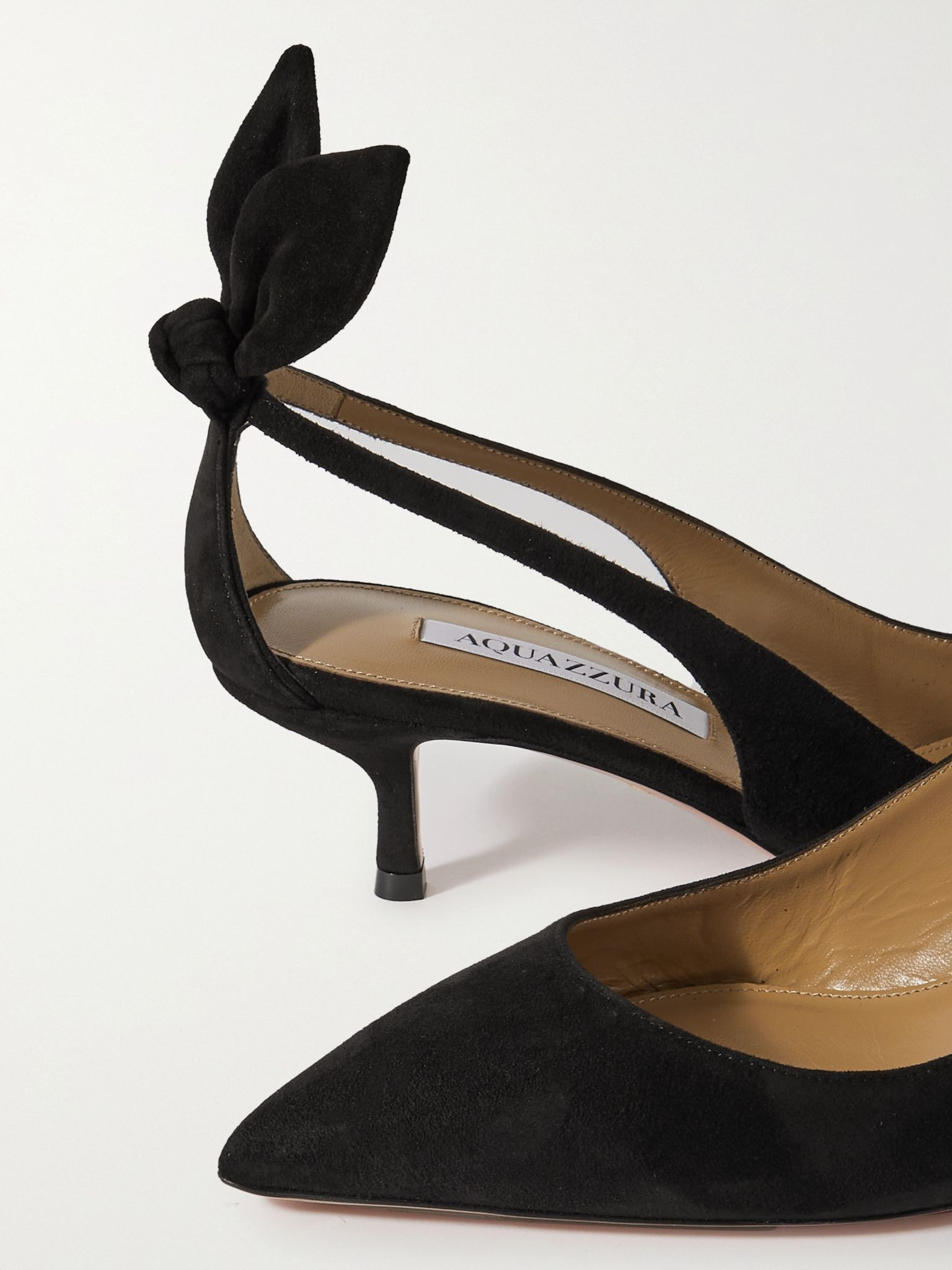 Bow Tie 50 suede pumps Black - 4