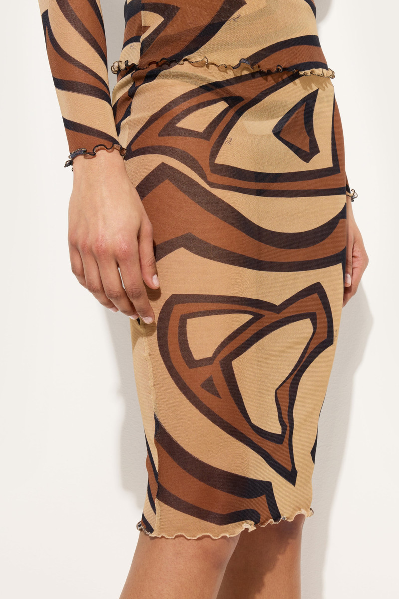 LABIRINTO PRINT MIDI SKIRT IN TULLE 5