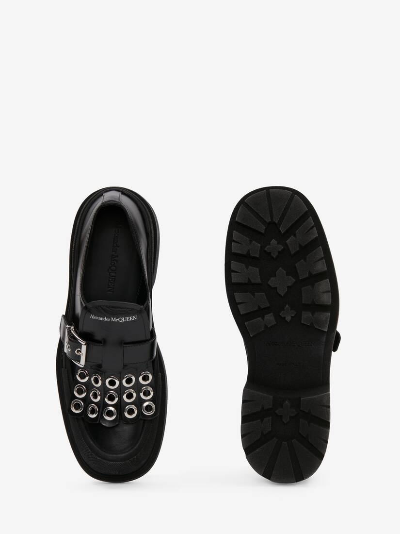 Stack Monk Strap in Black/silver - 4